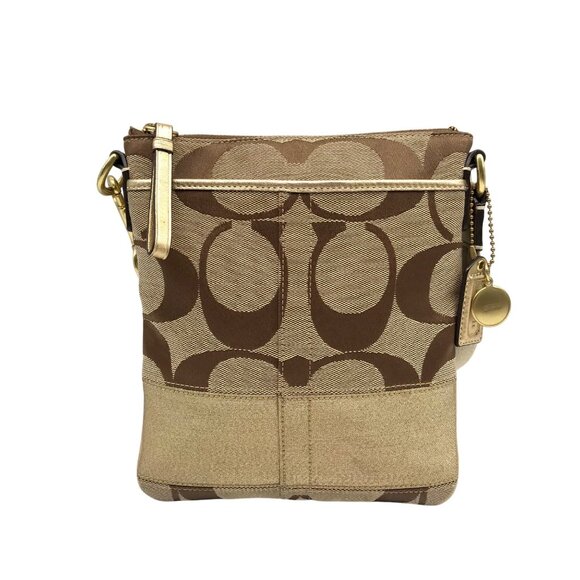 Coach Brown Signature Canvas Swingpack Crossbody 40758 - Picture 1 of 11
